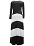 Plus Size Chevron Maxi Dress - Scooped Neckline